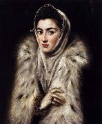 GRECO, El A Lady in a Fur Wrap USA oil painting artist